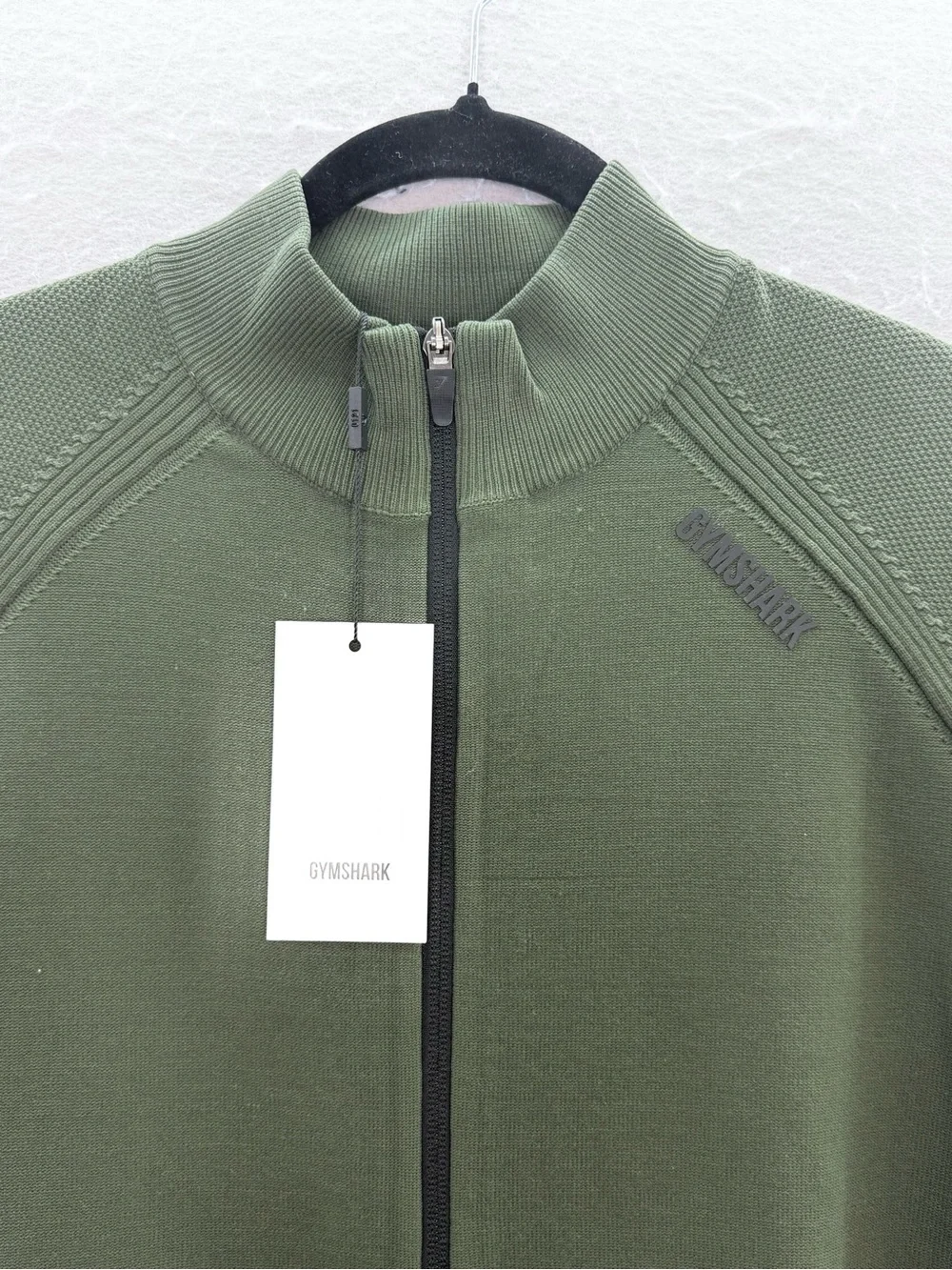 GYMSHARK - New Men’s True knit full Zip up  Jacket sweater hunter green size XL